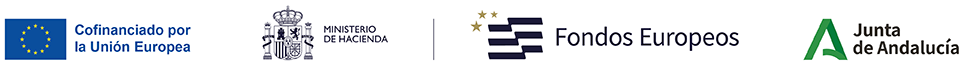 Emblema de la Unión Europea, Referencia al Ministerio de Hacienda, marca “Fondos Europeos” y marca “Junta de Andalucía” Emblema de la Unión Europea, Referencia al Ministerio de Hacienda, marca “Fondos Europeos” y marca “Junta de Andalucía”